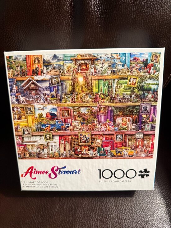 Buffalo Other - Aimee Stewart The Library of Dogs.  1000 piece jigsaw puzzle with poster.